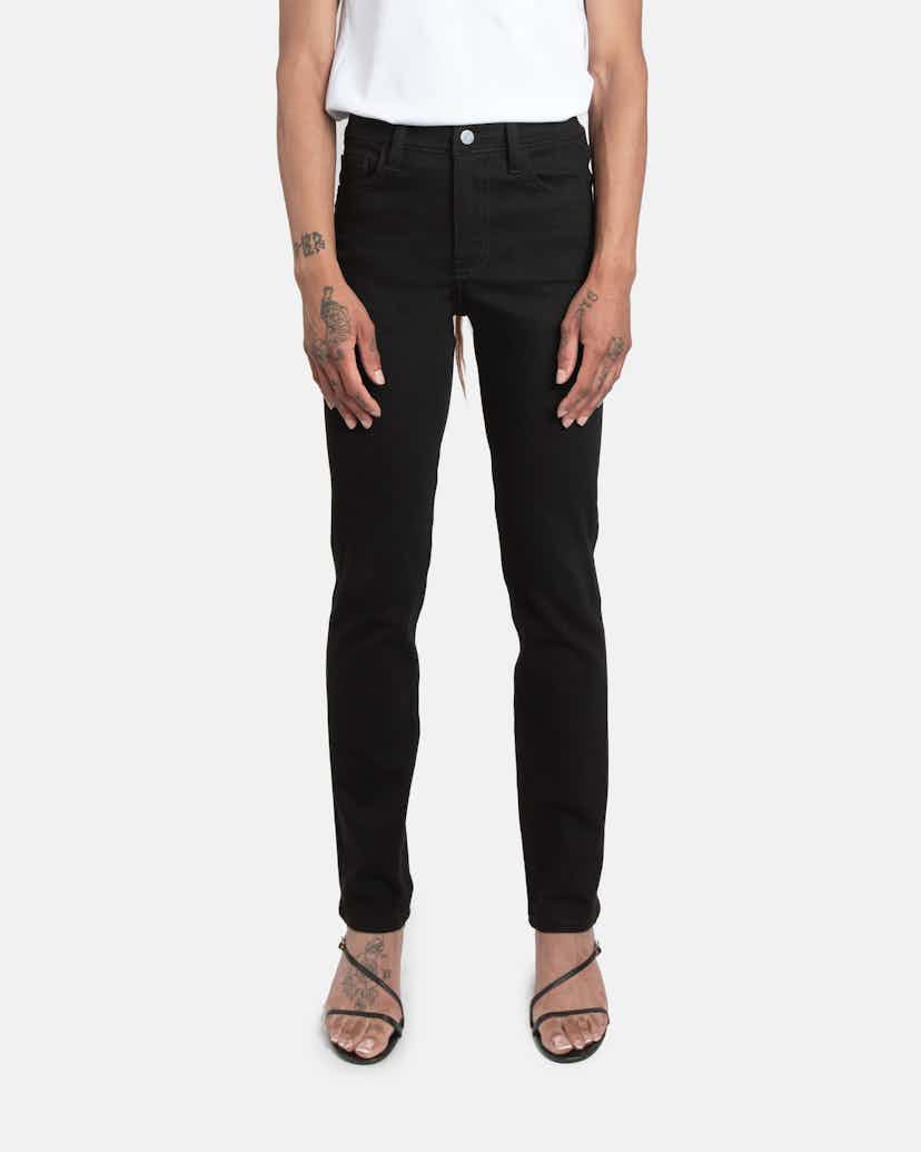 Slim straight fit jeans in graphite black