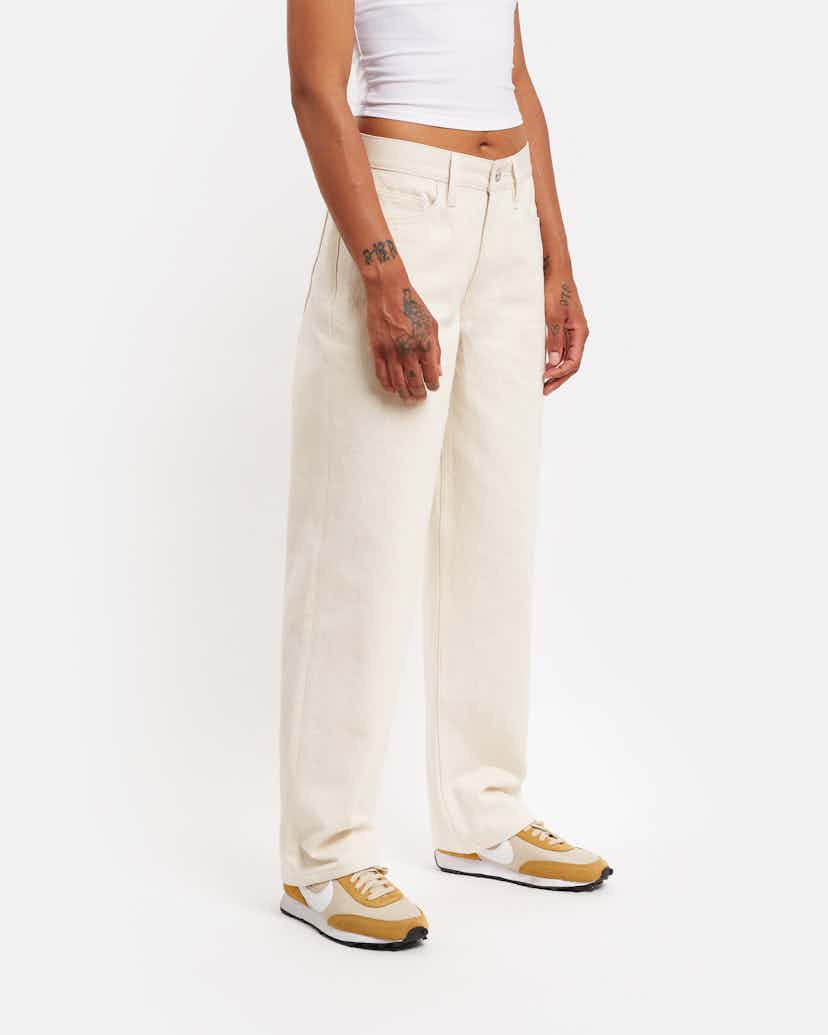 Baggy fit jeans in natural