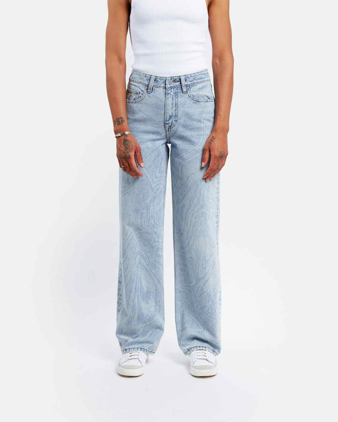 Wide leg jeans in mush