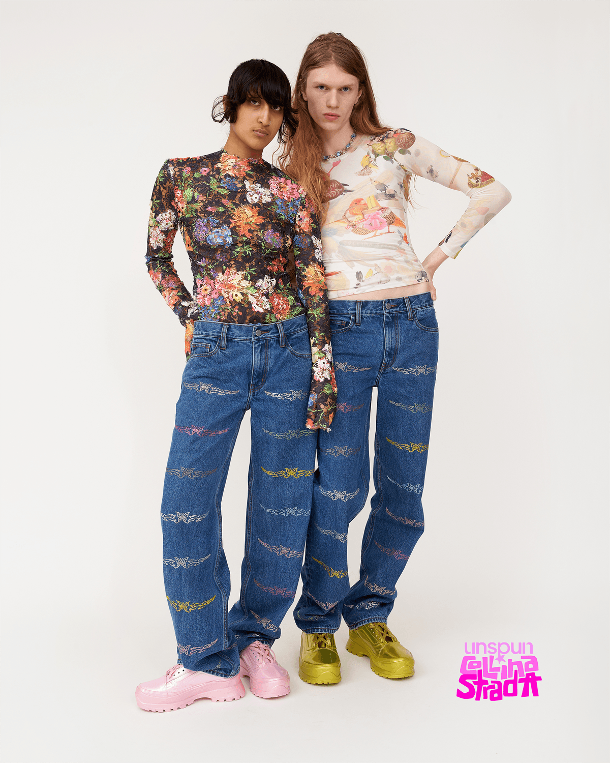 PUMA × Collina Strada フローラルリップストップ カーゴパンツ Collina Strada x unspun™ - Limited edition unspun custom